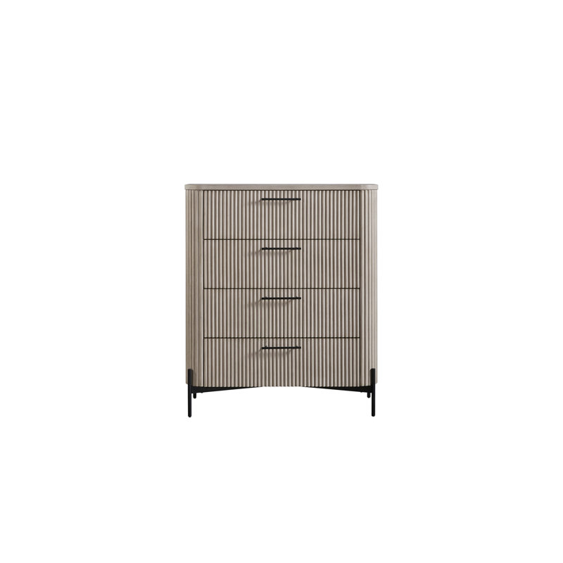 Commode 4 tiroirs - Taupe, Taupe
