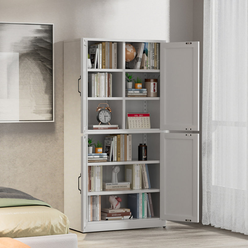Armoire de rangement pour garde-manger avec tablettes et portes réglables