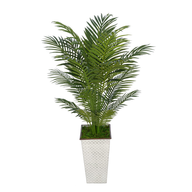 Palmier aréca de plancher artificiel dans un vase décoratif
