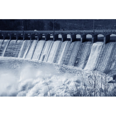 Flooding Over Dam by Janine Lamontagne - No Frame Art Prints on Canvas