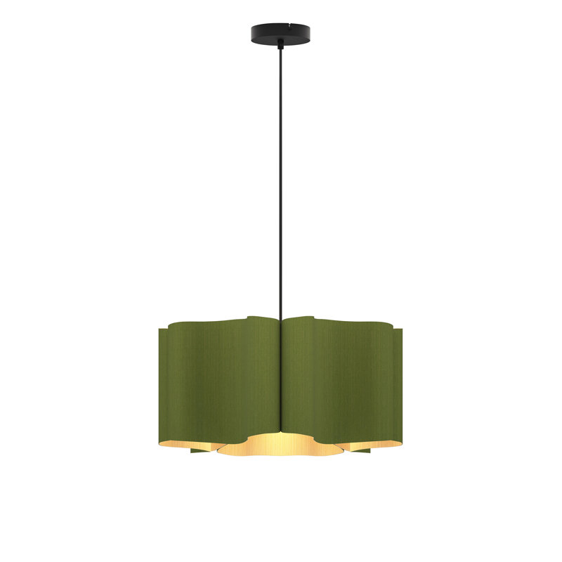 Luminaire suspendu simple 1 lumière Paulina, Vert
