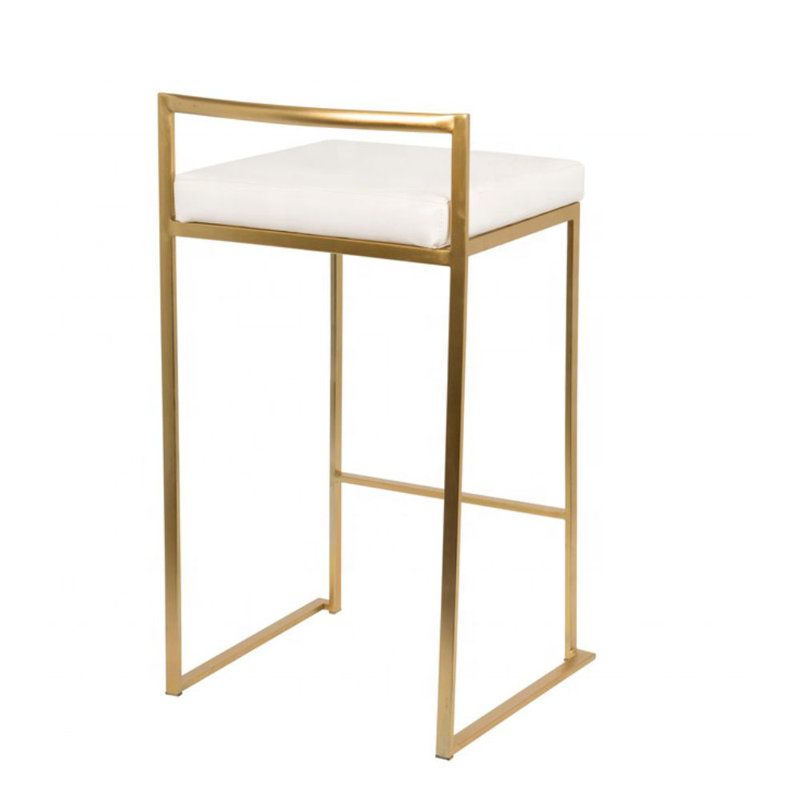 Pipe Counter Stool, White