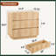 Commode 3 tiroirs moulée cannelée 31,5 po-750056773
