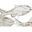 Décoration murale poisson en fer et bois texturé Albasia