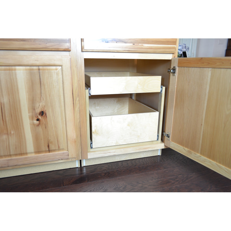 Pre-Assembled Dovetailed Double Drawer Pull Out Unit with Deluxe Frame Kit (4" Top 6" Bottom) (9.5" H 22" D), 11.5" W