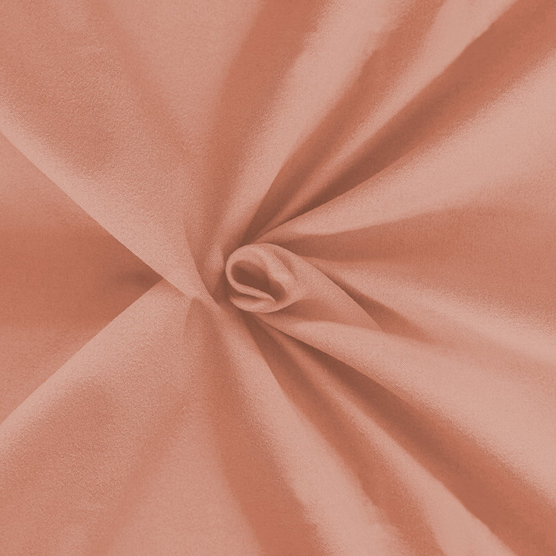 40 cm Soft Brushed Microfiber Extra Deep Fitted Sheet, Double (4'6), Peach