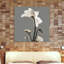 «Gray Luster Cyclamen», reproduction d'impression sur toile-23605332