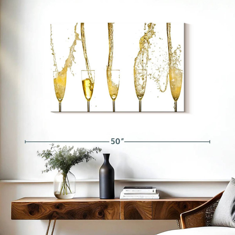 Yarlin Champagne Streams, 24" H x 36" W