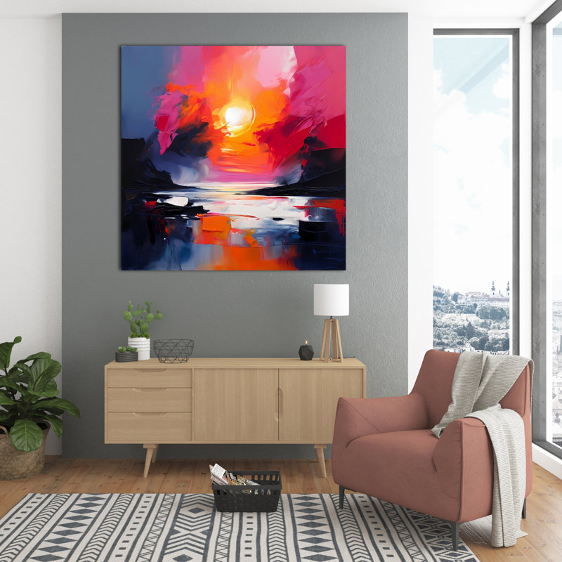 L'art du coucher de soleil, H 42 po x l 42 po
