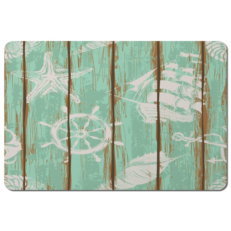 Samson Polyester, Wood Rectangle Placemat