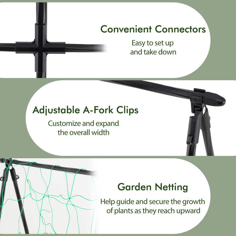 126cm W Metal Arched Trellis