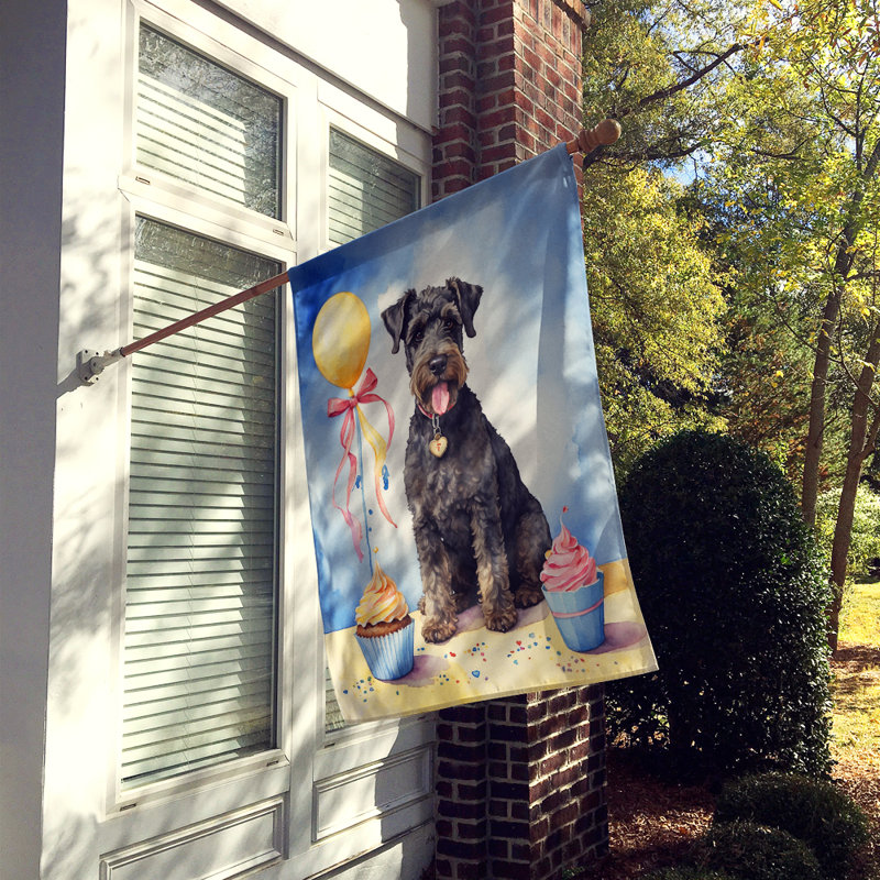 Drapeau «Happy Birthday House», Kerry Blue Terrier