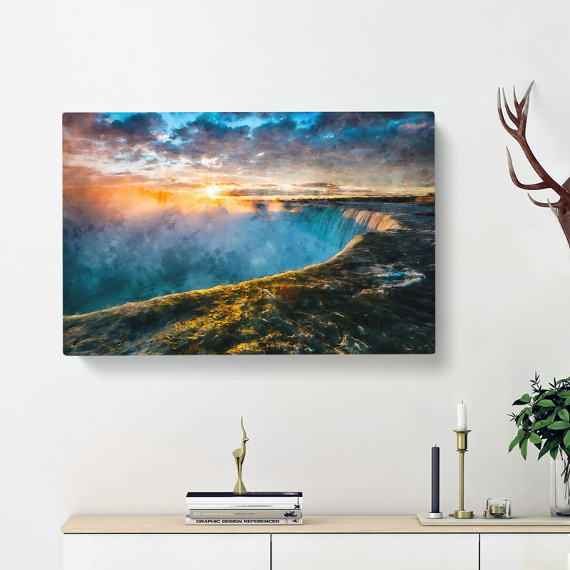Niagara Falls Sunrise In Canada - Wrapped Canvas, 35cm H x 50cm W x 3cm D