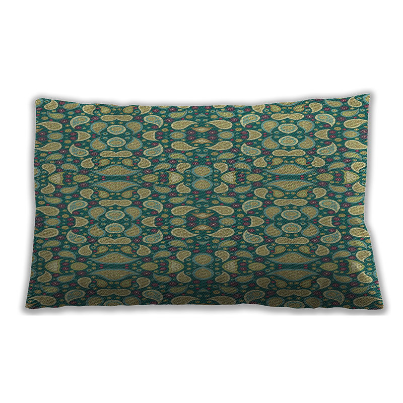 Paisley Throw Pillow, Microsuede