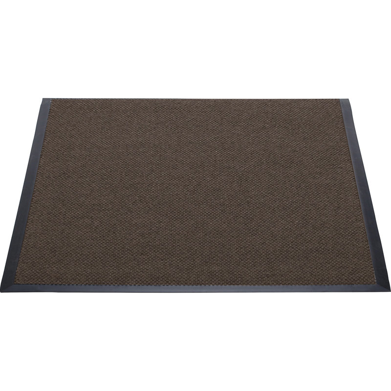Tapis de porte extérieur uni, Chocolat, Rectangle 4 pi x 6 pi
