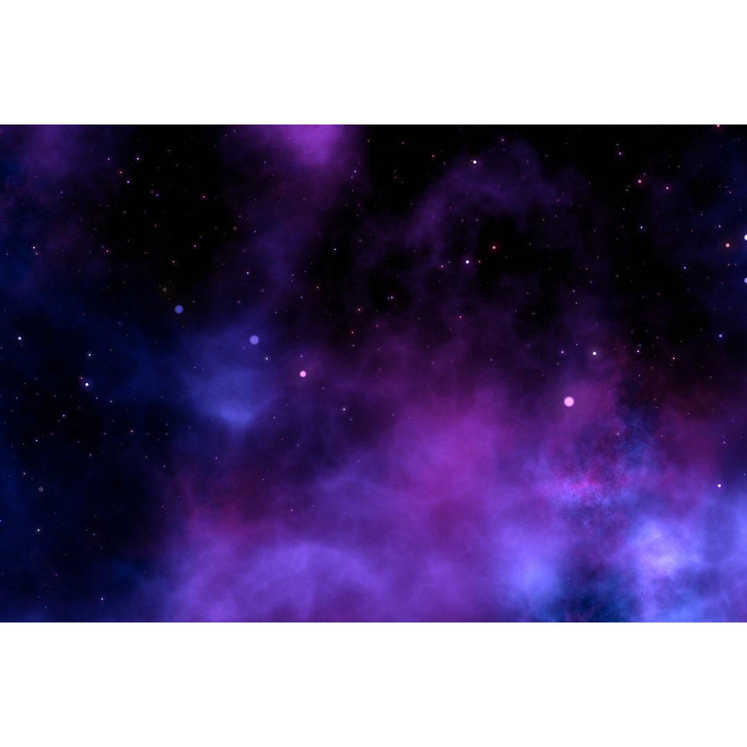 Space With Stars von Dem10 - Druck auf Leinwand ohne Rahmen