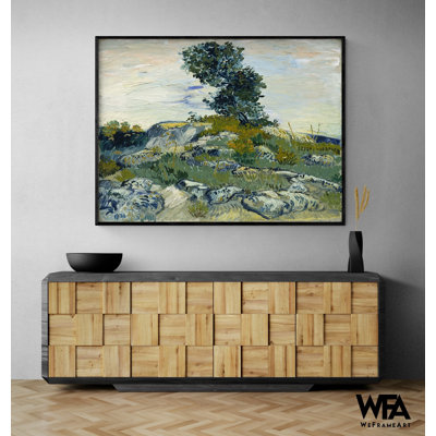Rocks With Oak Tree By Vincent Van Gogh, Framed Van Gogh Art, Vincent Van Gogh Oil Painting Print, Van Gogh Style Art, Framed Wall Art