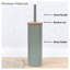 Ensemble de brosse et porte-toilette en métal avec couvercle en bambou-113778040