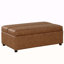 Lit simple escamotable avec repose-pieds pliant en mousse haute densité et conception convertible pour les invités, brun