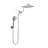 Adjustable 8" High Pressure Dual Shower Head with 9-Spray Handheld Shower-119478408