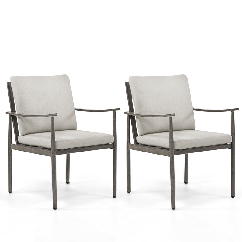 2 PCS Dining Chairs With Removable Cushions