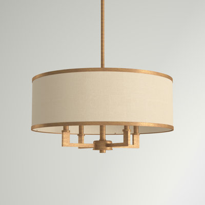 Berthine 4 - Lights Shaded Drum Chandelier