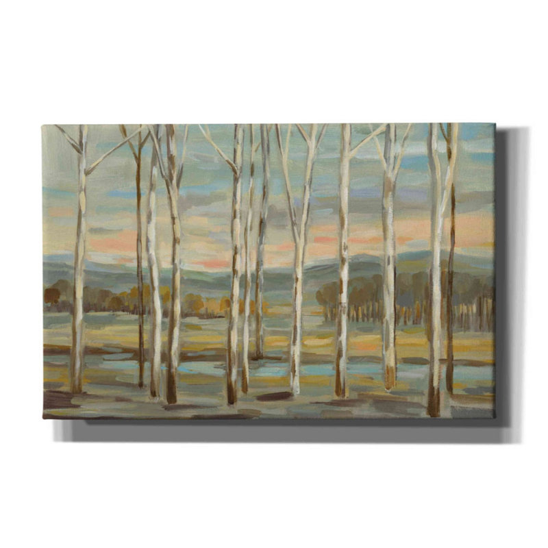 «Silver Forest» par Silvia Vassileva, art mural sur toile, H 26 po x l 40 po x P 1,5 po