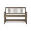 Banc de ferme classique avec tablette intégrée, structure en bois d'acacia robuste et détails élégants fabriqués à la main pour le rangement et le style-1100230289