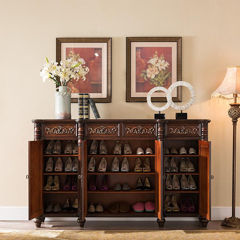 36 Pair Shoe Storage Cabinet, Walnut