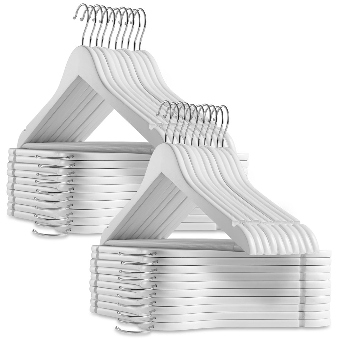  Lotus Wood Standard Suit Hangers (Set of 40) Casafield 
