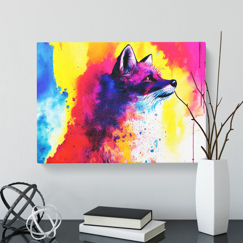 Dripping Fox Vol.2 Abstract - Wrapped Canvas, 50cm H x 76cm W x 3cm D