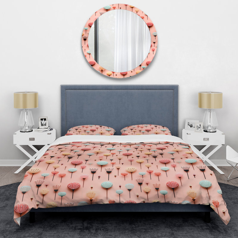 Ensemble de housse de couette Hennings, Housse de couette pour grand lit et 2 taies décor