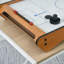 Jeanette 2.5FT Tabletop Air Hockey Game Table Wooden Portable for Kids Adult