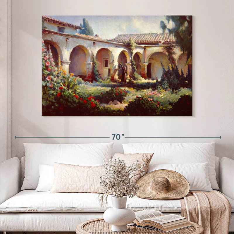 Lilie Mission San Juan Capistrano, H 34 po x l 51 po