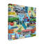 « blue map », art sur toile-31333014