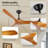60 In. Indoor Farmhouse Black Wood Ceiling Fan With Remote Control For Living Room Or Patio