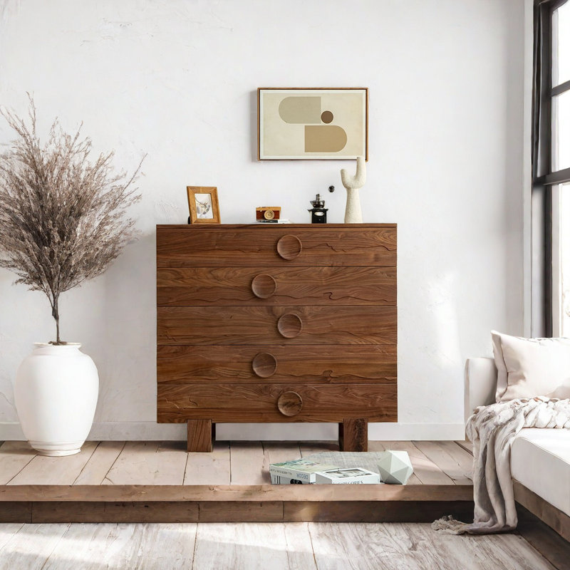 Commode d'appoint en bois massif