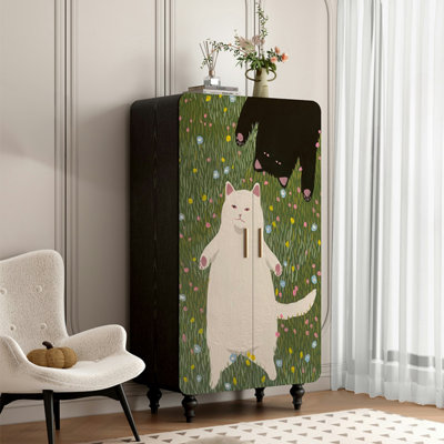 Garde-robe moderne simple de style crème