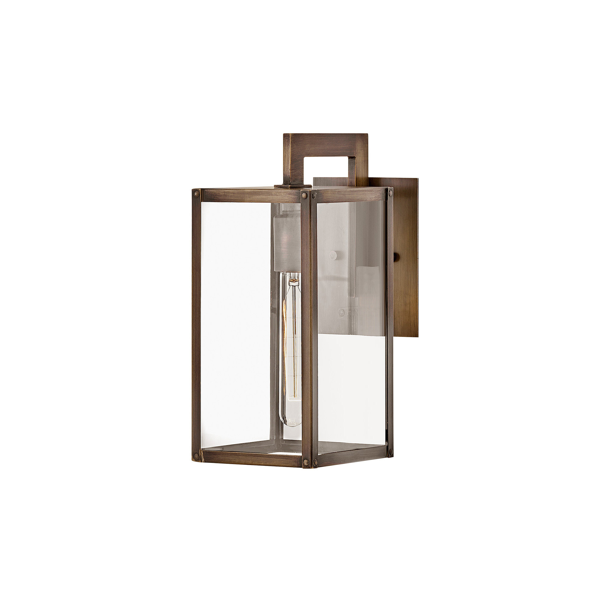Caliana Single Light Outdoor Aluminum Wall Light, Burnished Bronze, 13.25" H x 6" W x 9" D