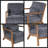 Serene Blue Wooden Lounge Chair with Corduroy Comfort-856650705-862568523