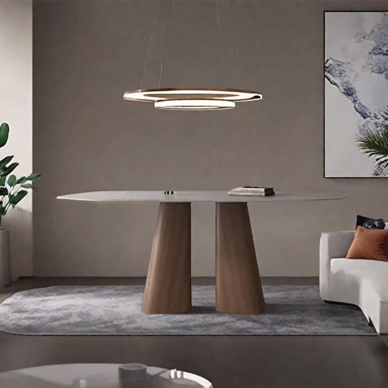 Modern minimalist dining table, 29.53"H x 62.99"L x 31.5"W