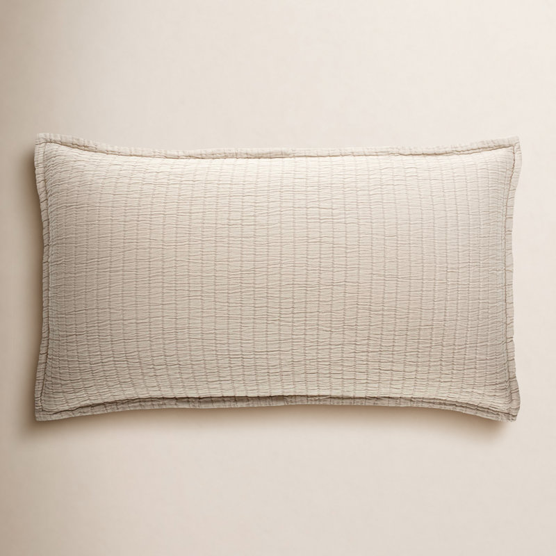 Boyfriend Matelasse Sham, King, Turquoise