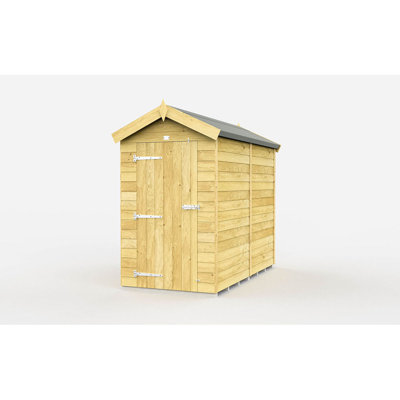4ft x 7ft Apex Shed - Single Door without Windows