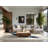 Soft Plush Ristaino Comet Tail Modern & Contemporary Geometric Shapes Area Rug in Beige – Navy Binding-1112899291
