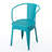 3 Metal Bistro , Teal Color, Water-, 30" H Table, 18" Seat Chairs, Powder Coated Iron 3 Pc, 16.25" Weather-, Long-Lasting, , Stable-217067843