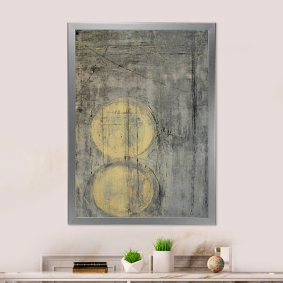 Composition grise et beige tendance - peinture sur toile