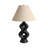 Latitude Run® Ceramic Open Cut-Out Table Lamp, 28", Black/Tan Shade