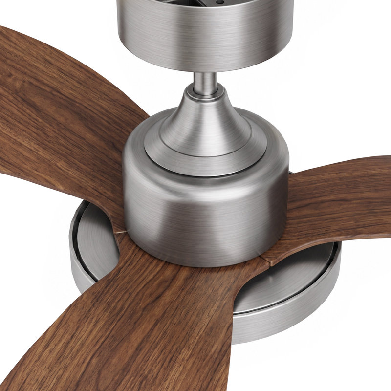 Lot de 2 petits ventilateurs de plafond de 42 pouces avec lumière, Nickel, Noyer