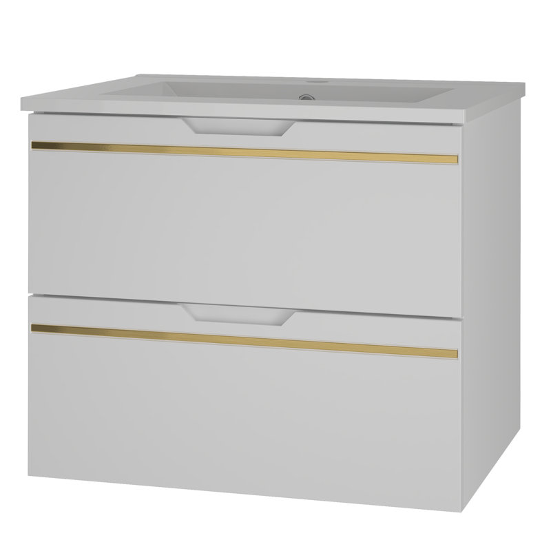 Ariadny Wall Mounted Required Bathroom Storage Furniture Set