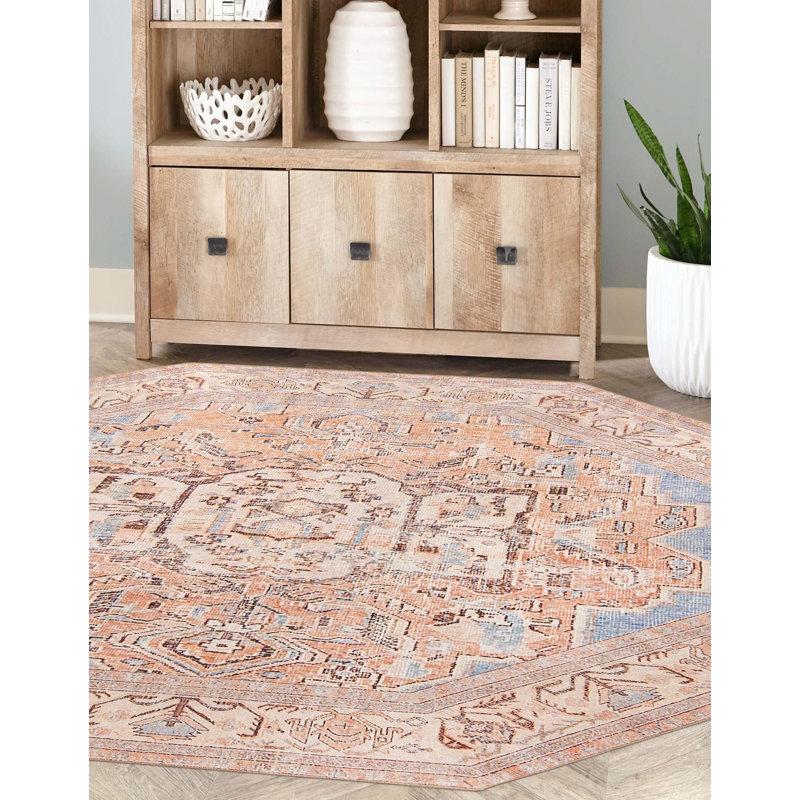Chenille Geometric Indoor Rug, Octagon 7'6"